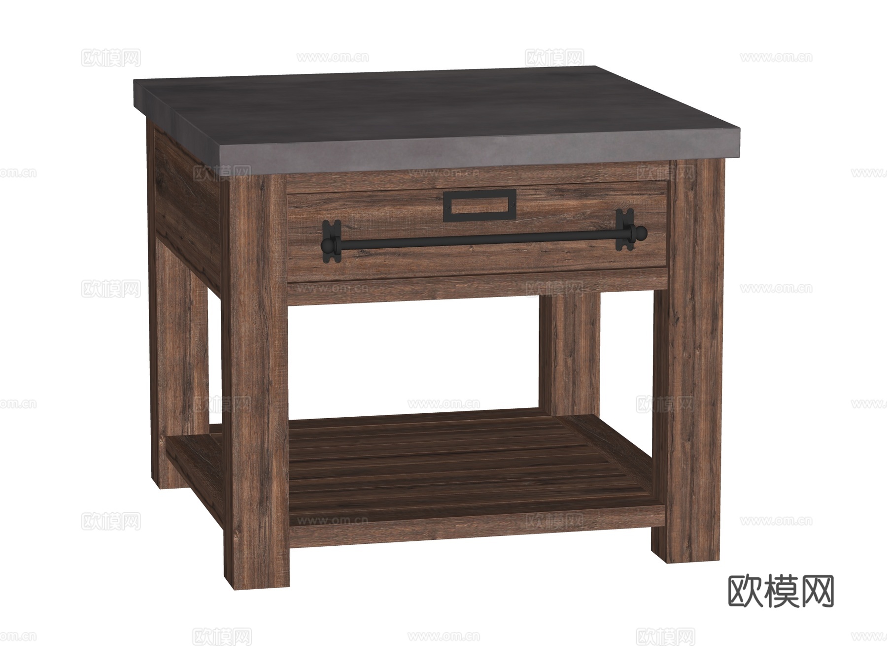 复古床头柜装饰柜角几边几su模型