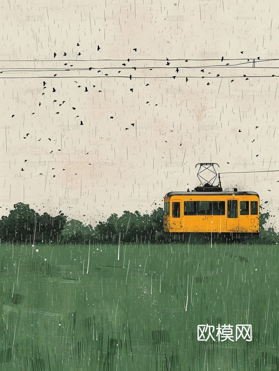 现代简约风景装饰挂画