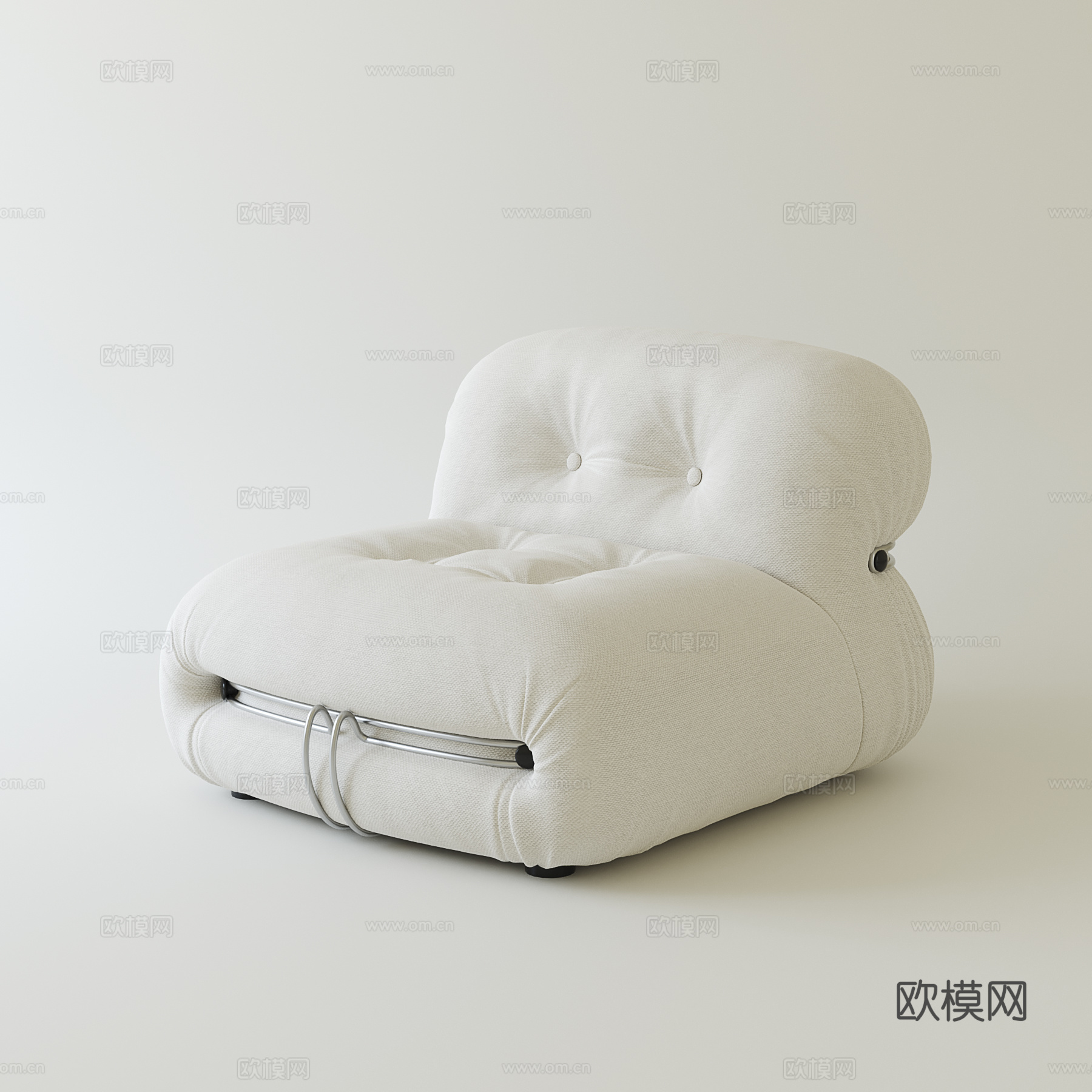 现代奶油懒人沙发su模型