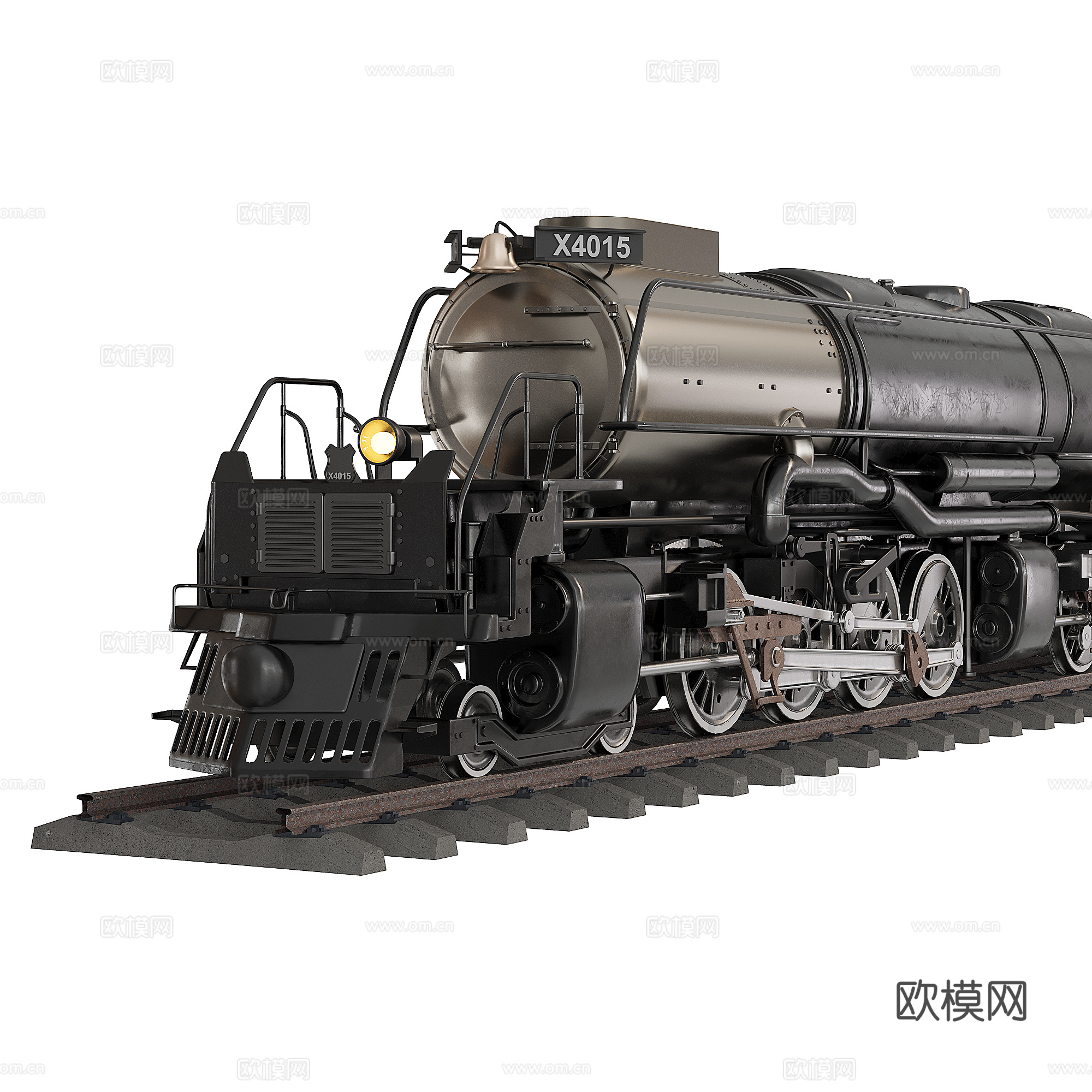 Union Pacific big boy train免费3d模型下载（渲染图2）