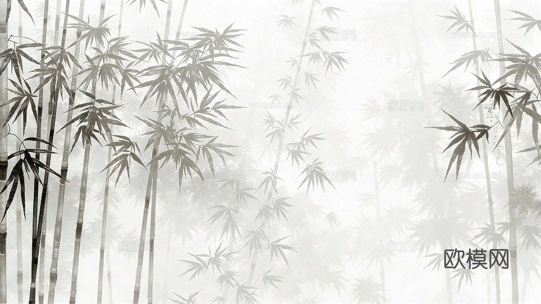 禅意 竹影 壁纸 灯箱画面 杜邦纸