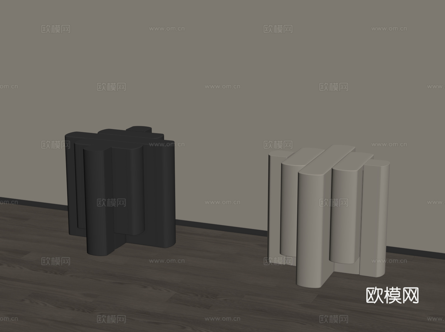 现代沙发凳 换鞋凳su模型