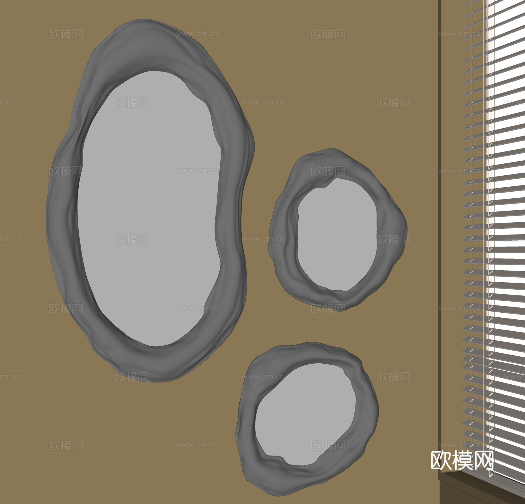现代镜子su模型