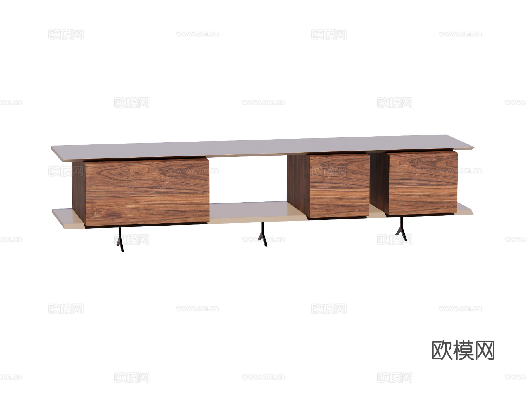 现代电视柜装饰柜su模型