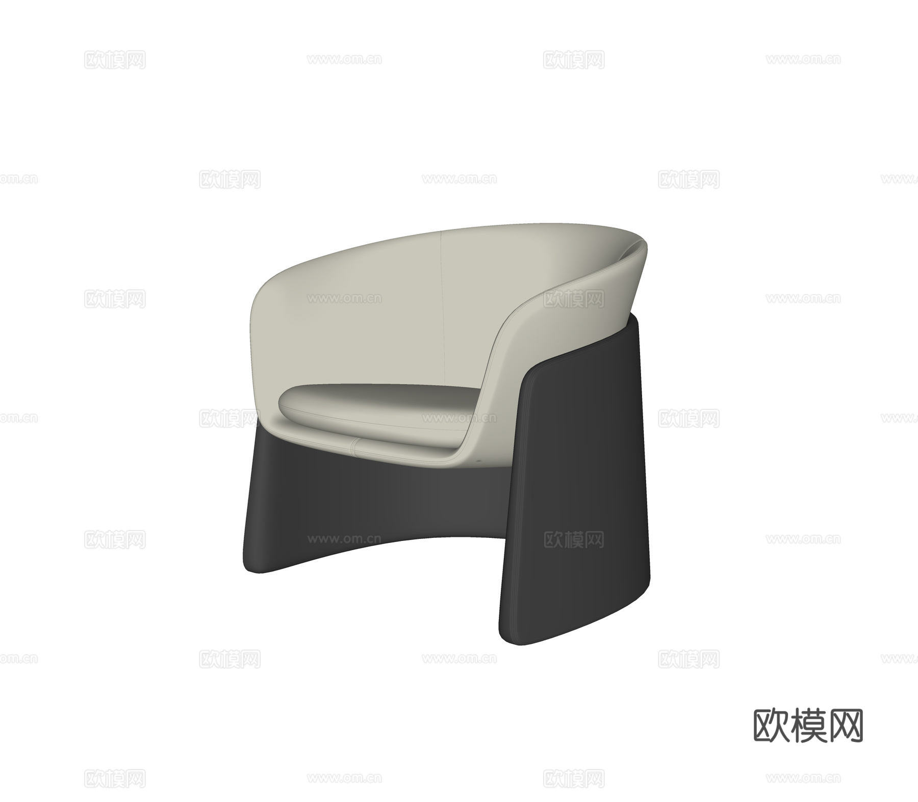 意式轻奢休闲椅su模型