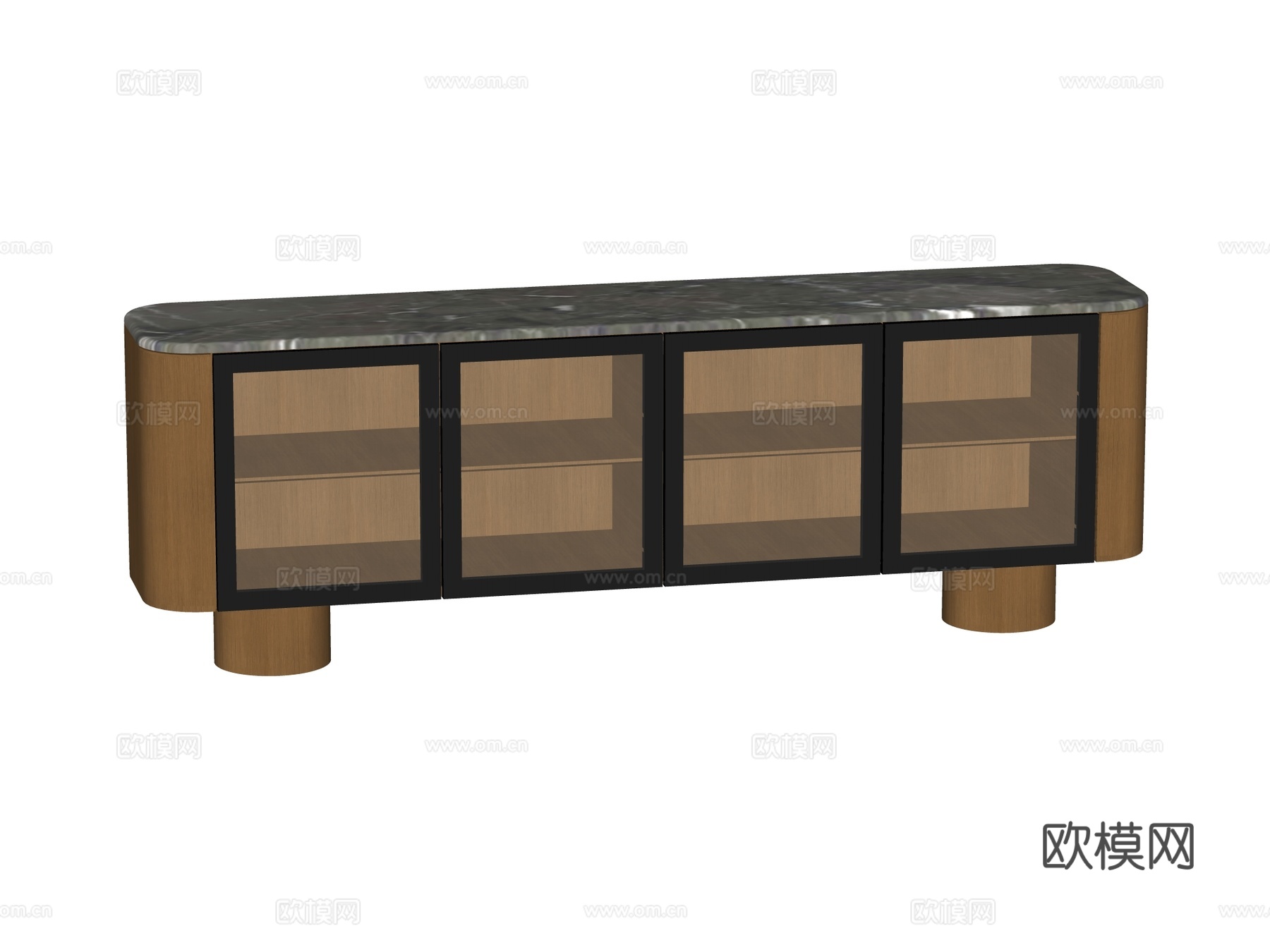 现代电视柜su模型
