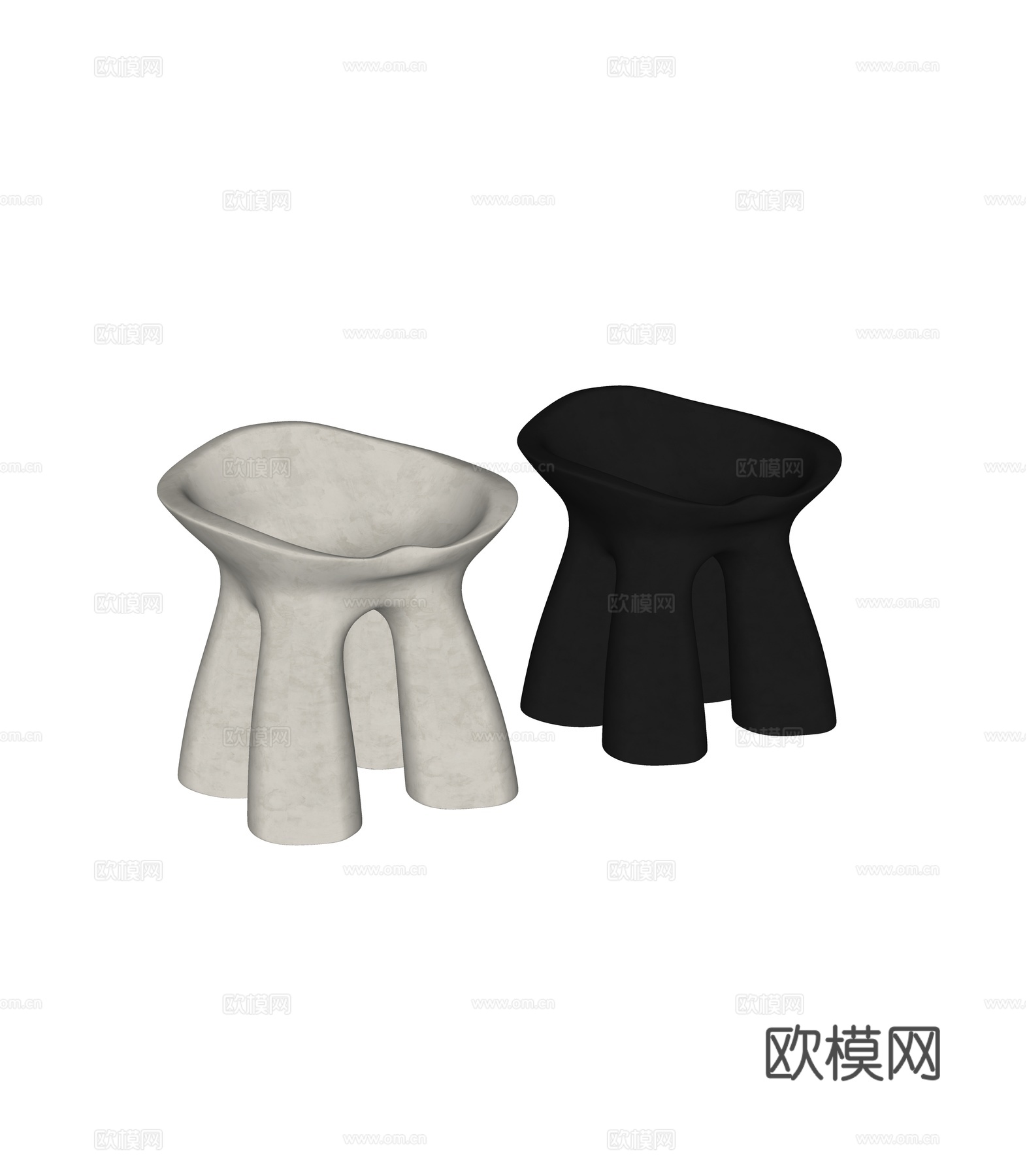 现代异形儿童单椅su模型