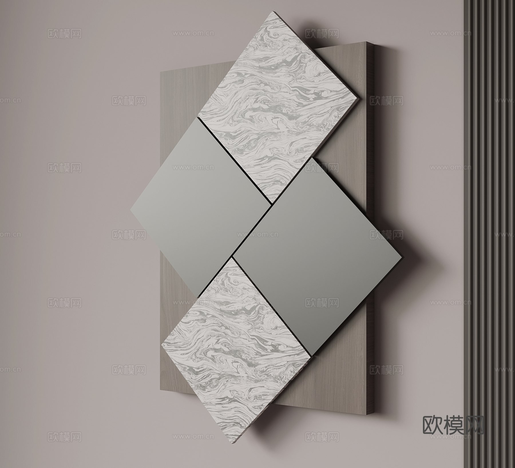 现代意式挂件 墙饰 装饰品su模型