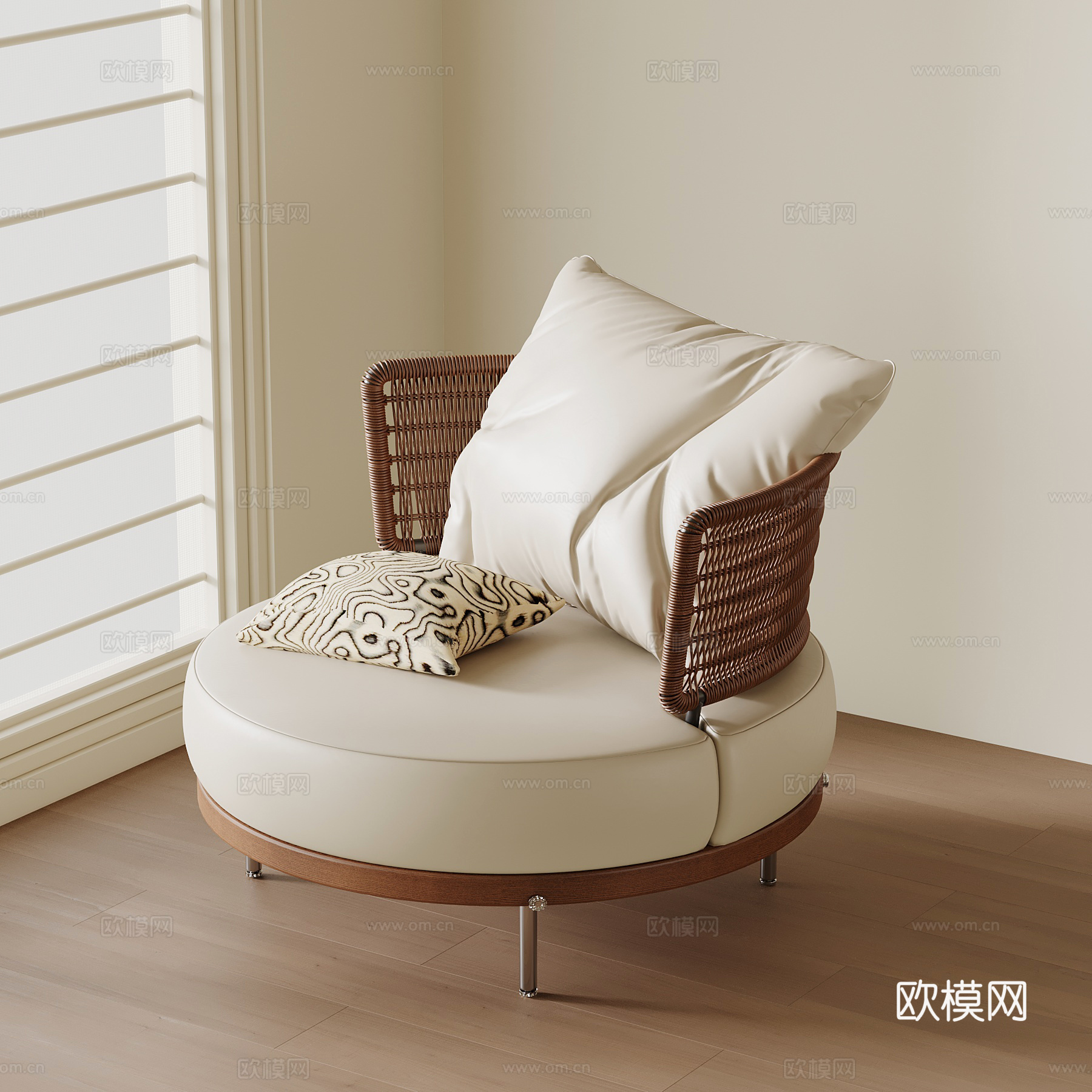 中古风休闲椅 休闲沙发 单人沙发su模型