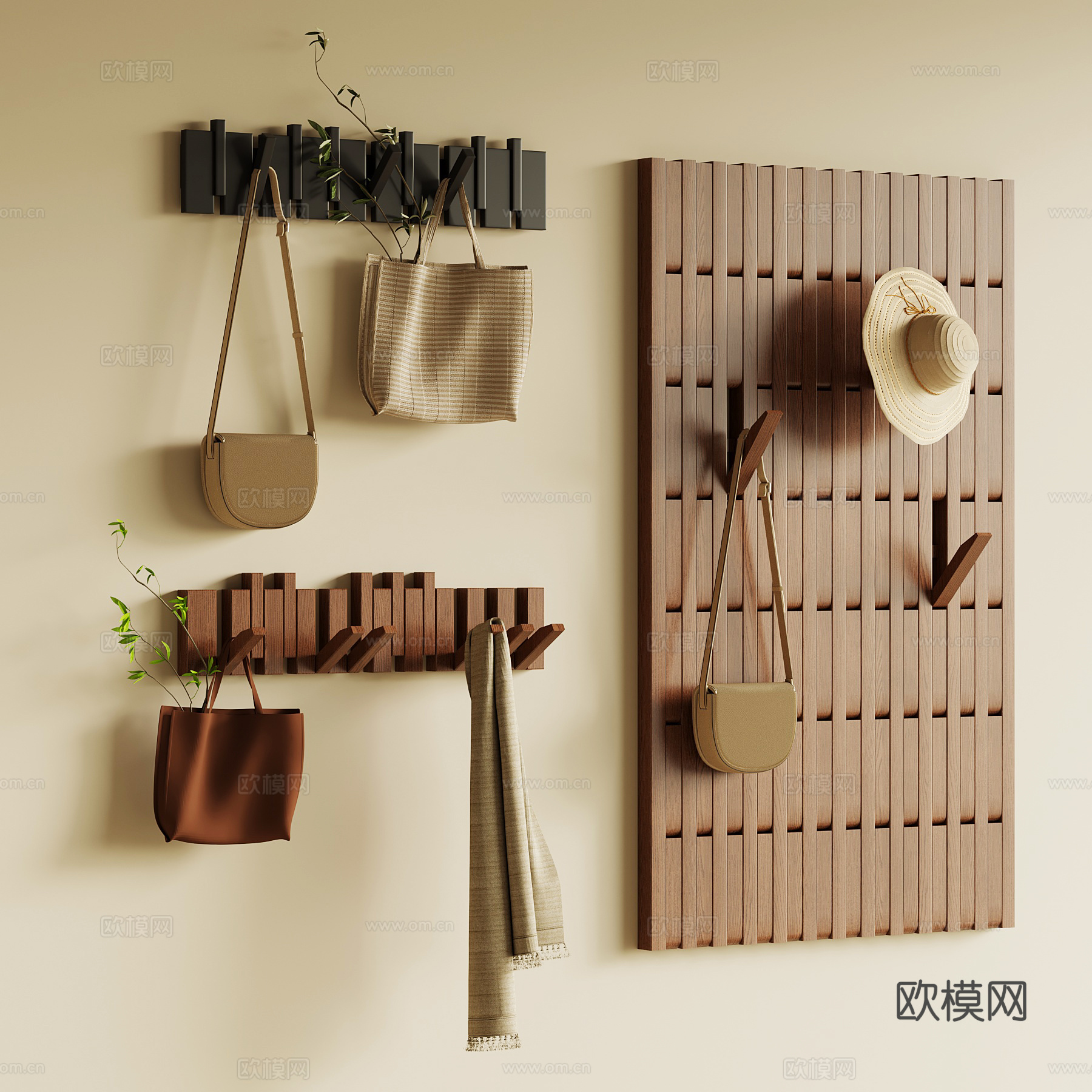 洞洞板 挂衣板 钢琴挂衣板su模型