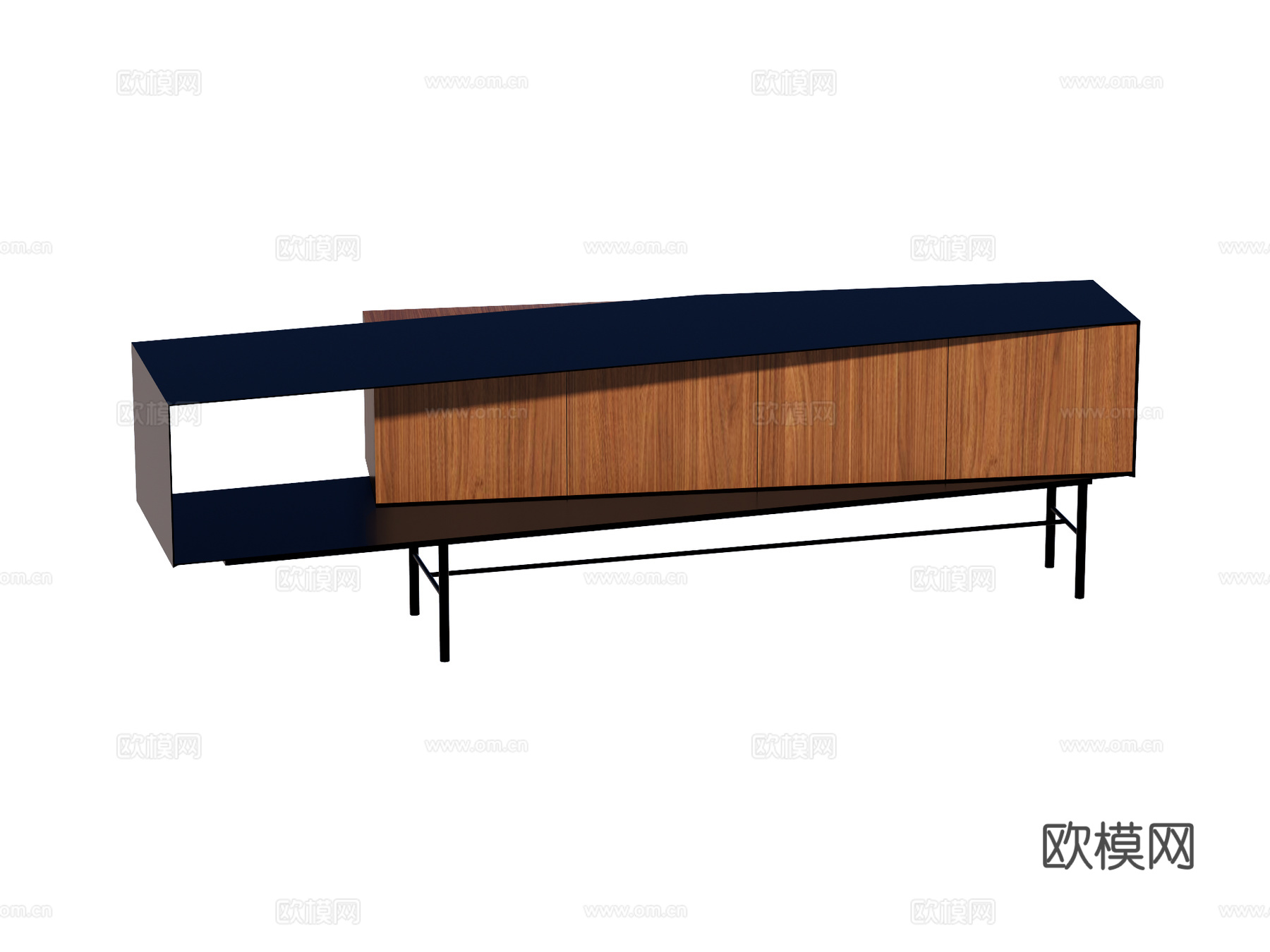 现代电视柜su模型