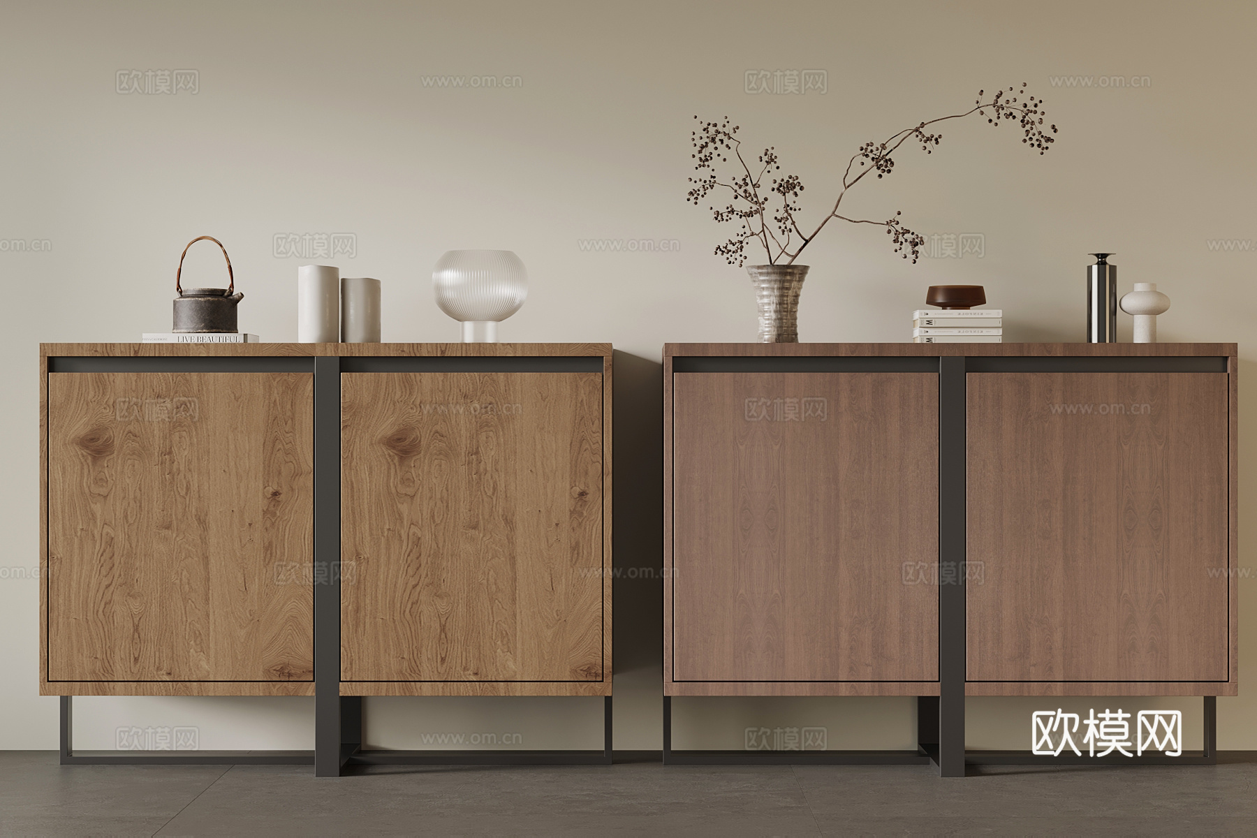 中古风玄关柜 边柜su模型