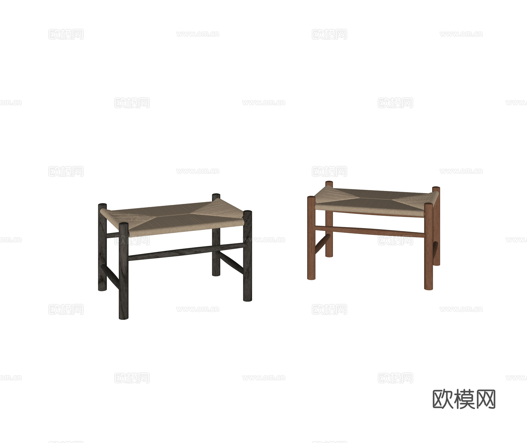 法式中古矮凳 沙发凳su模型su模型