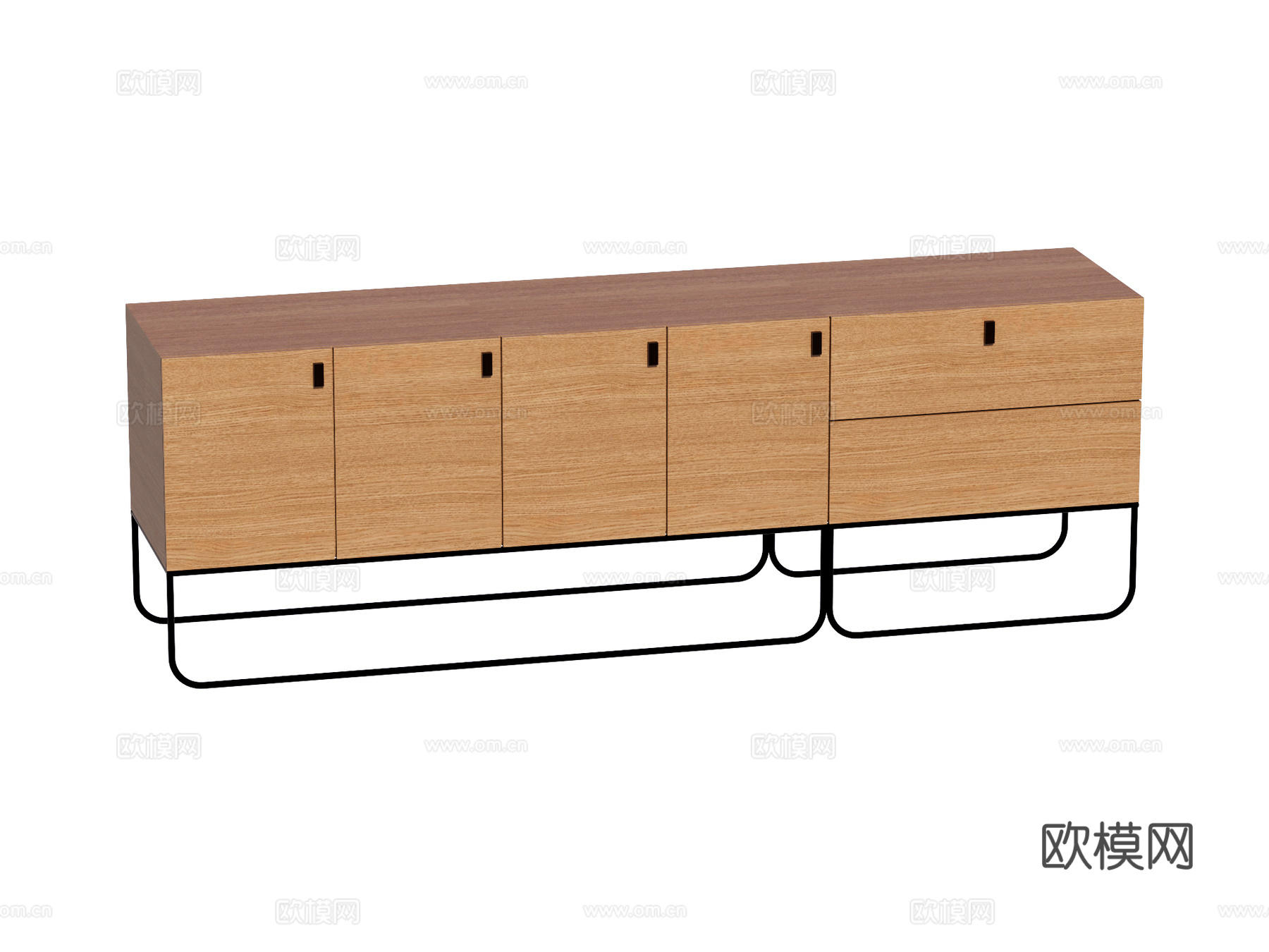 现代电视柜装饰柜su模型