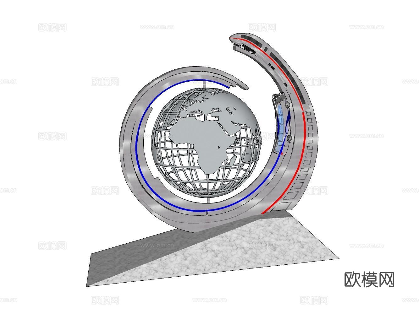 雕塑小品su模型