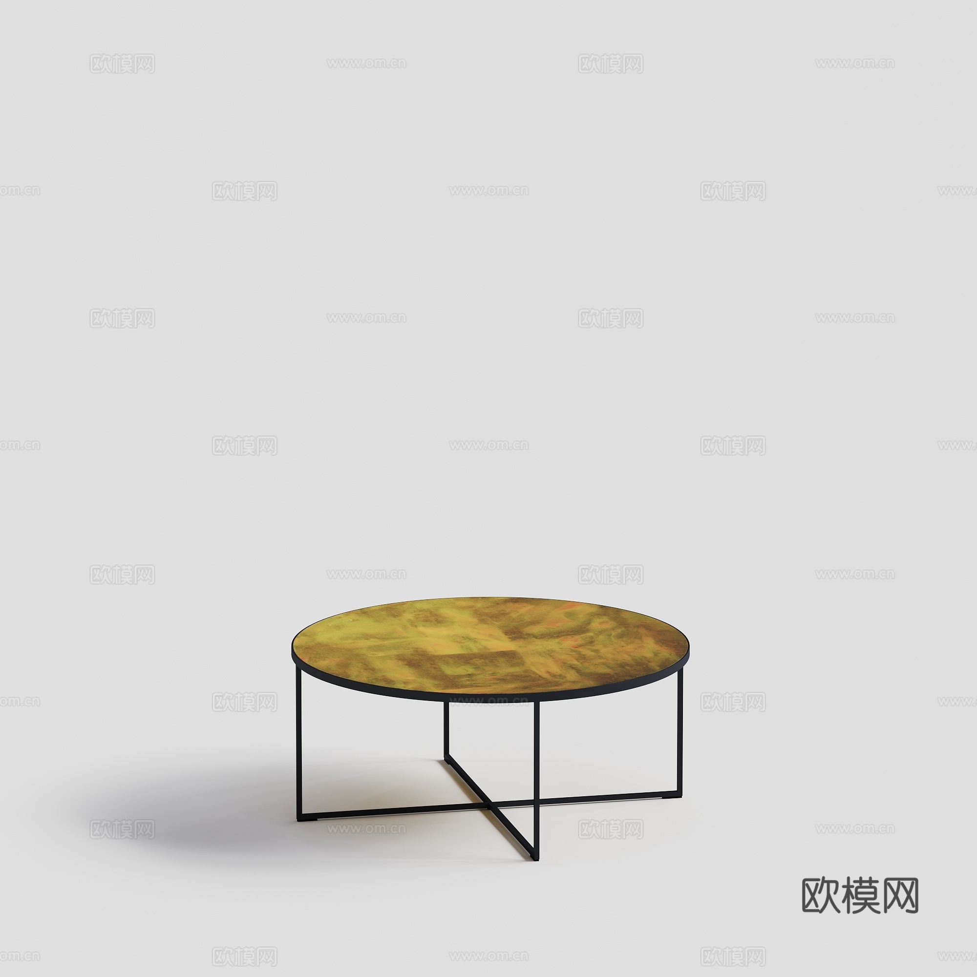 paolalenti 圆形茶几组合3d模型下载