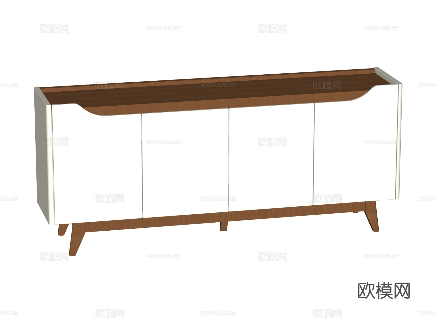 现代电视柜装饰柜su模型