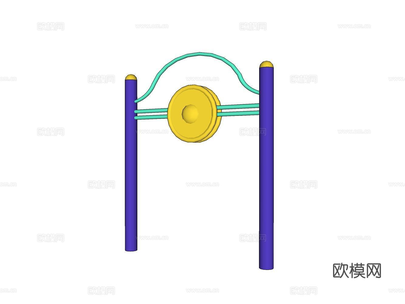 健身器材su模型