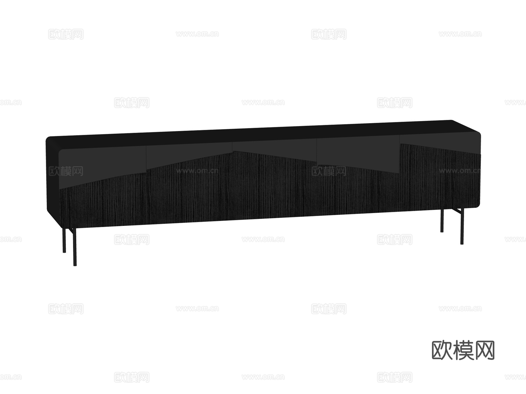 现代电视柜装饰柜su模型