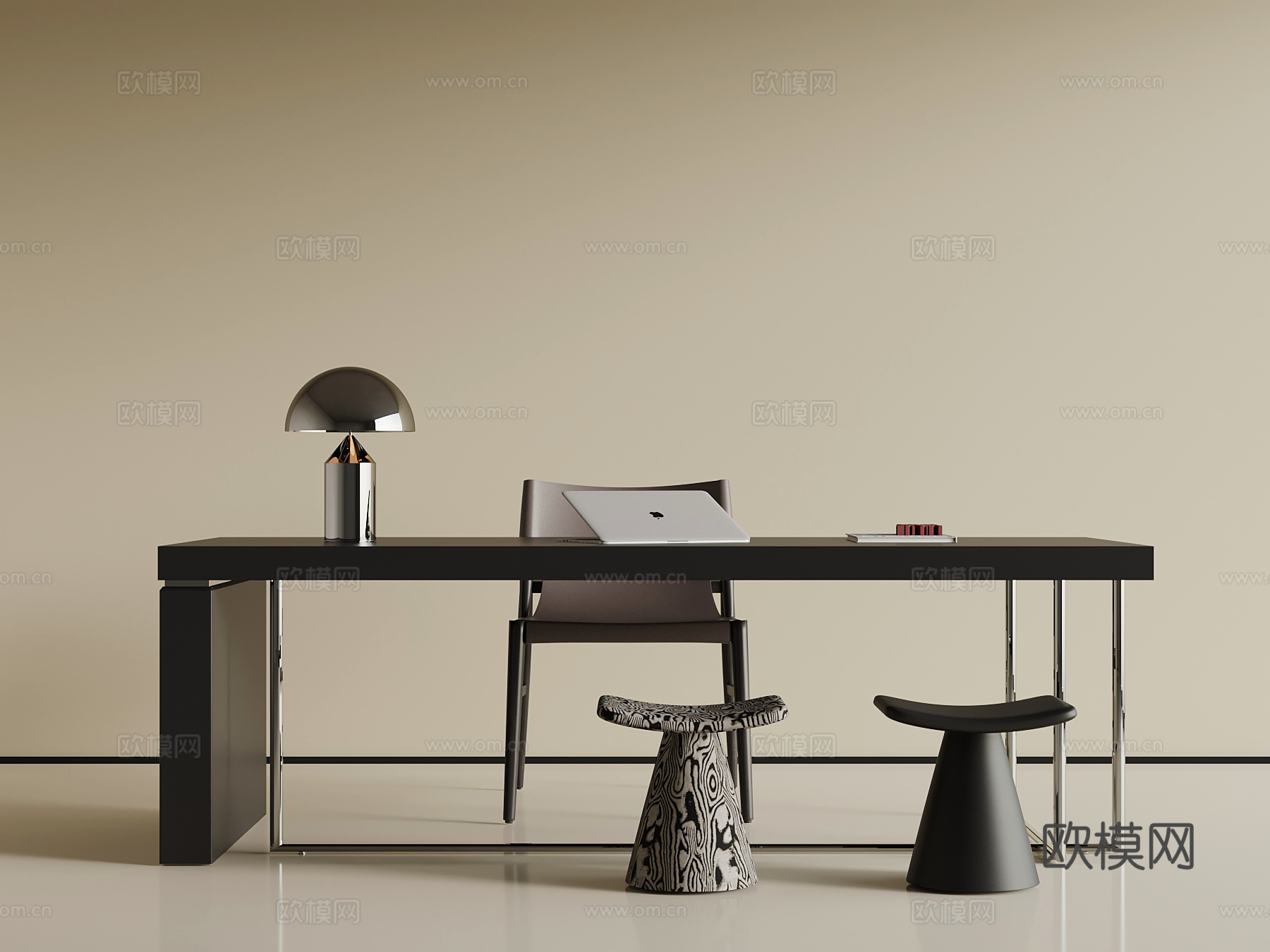 现代书桌椅su模型