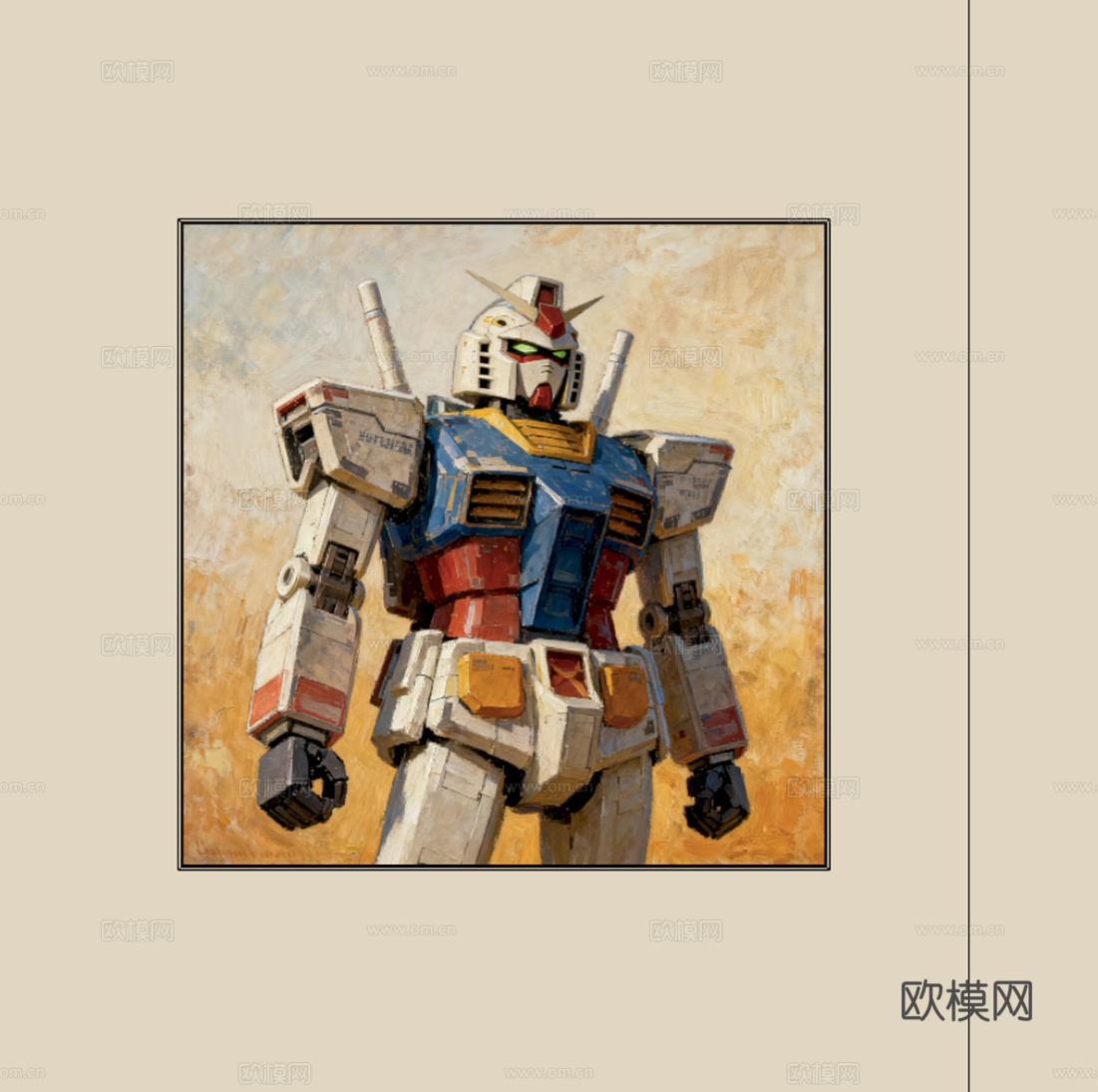 现代卡通挂画su模型