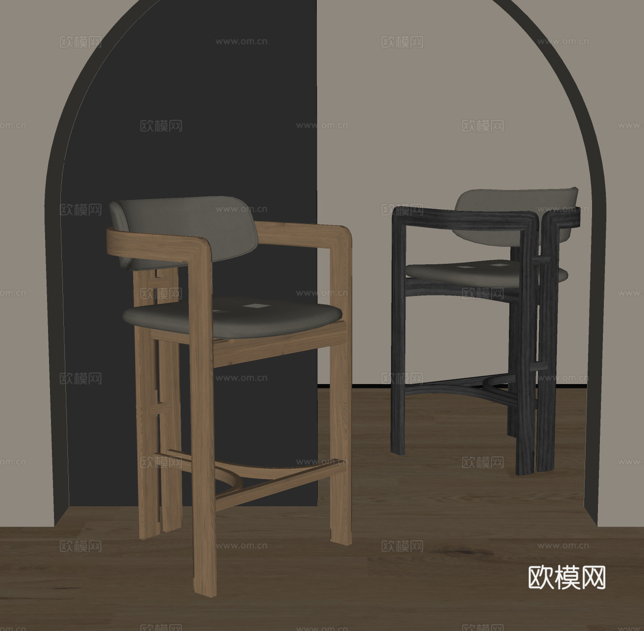 现代单椅su模型