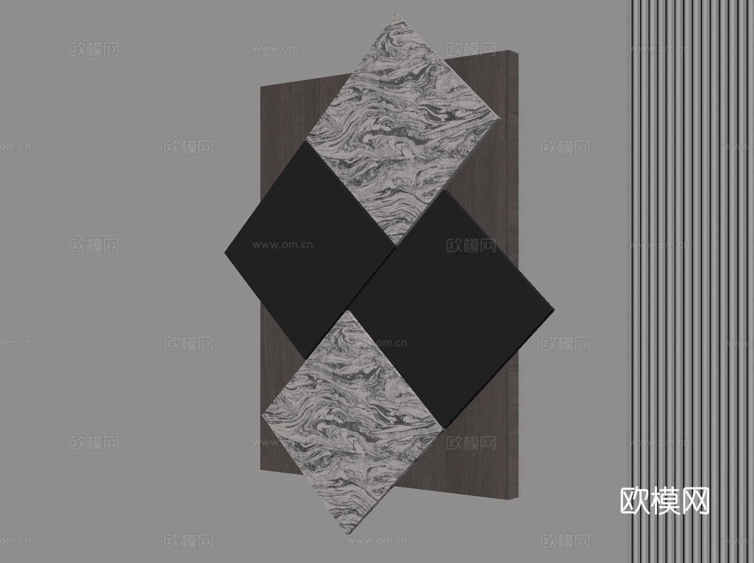 现代意式挂件 墙饰 装饰品su模型