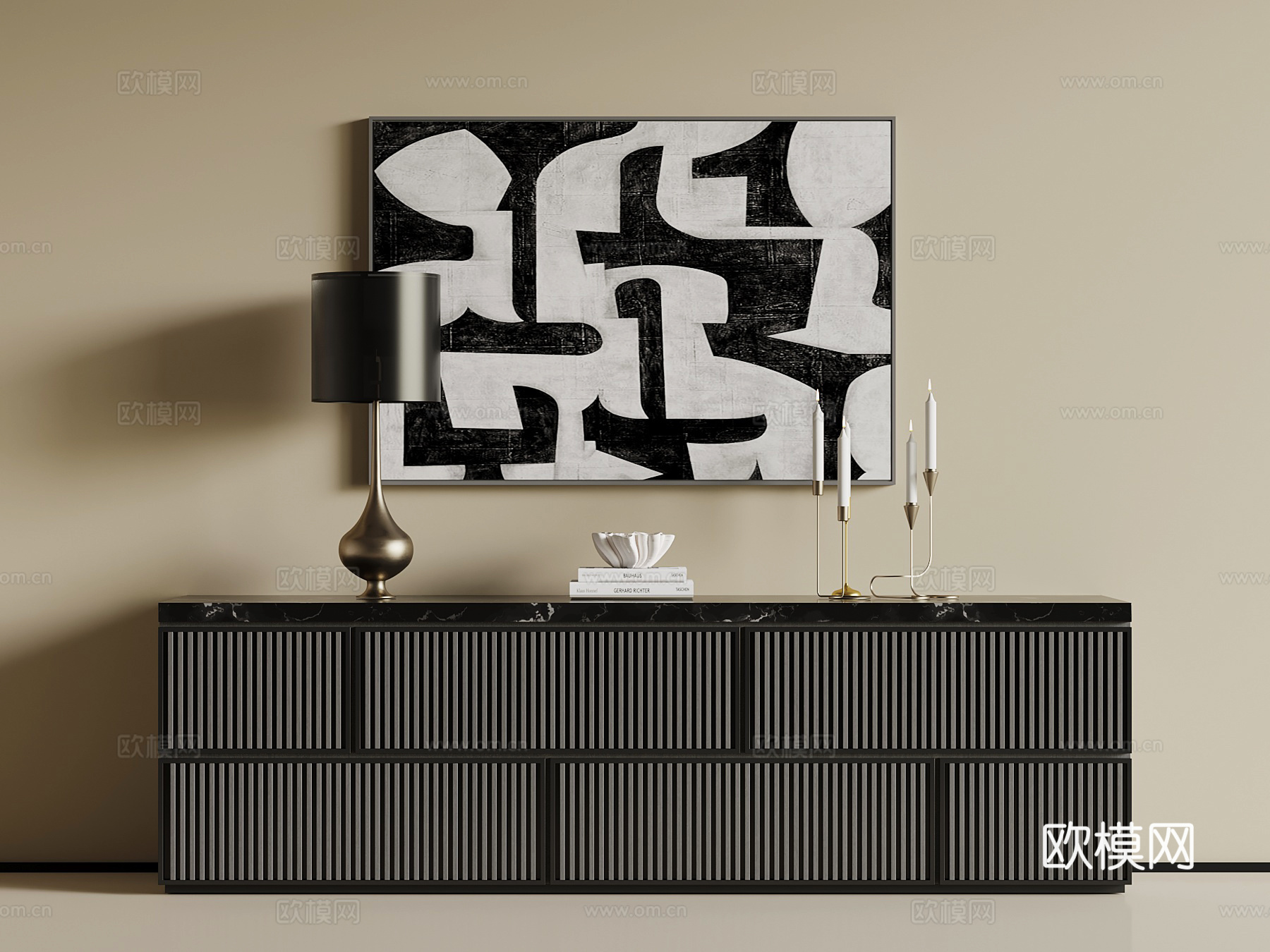 现代边柜 玄关柜su模型