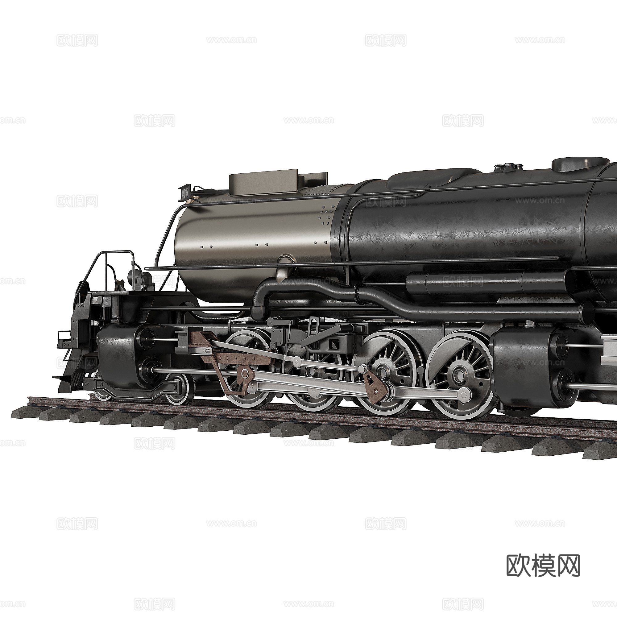 Union Pacific big boy train免费3d模型下载（渲染图3）