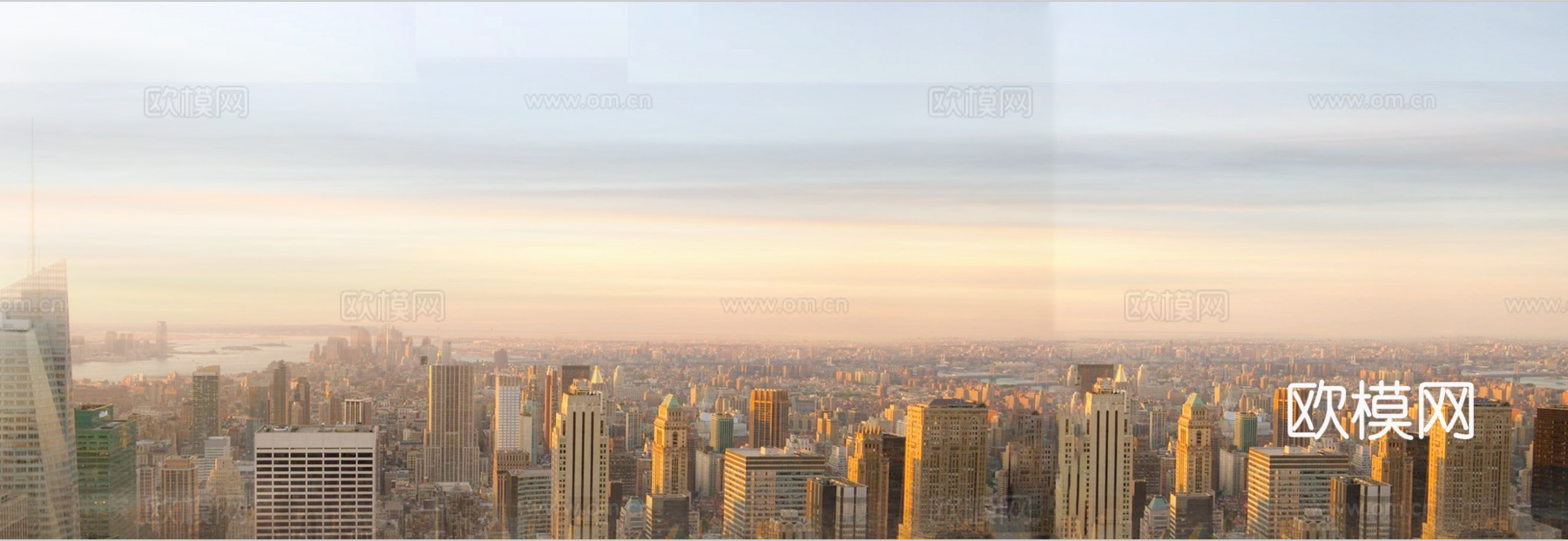 现代简约城市建筑夕阳外景