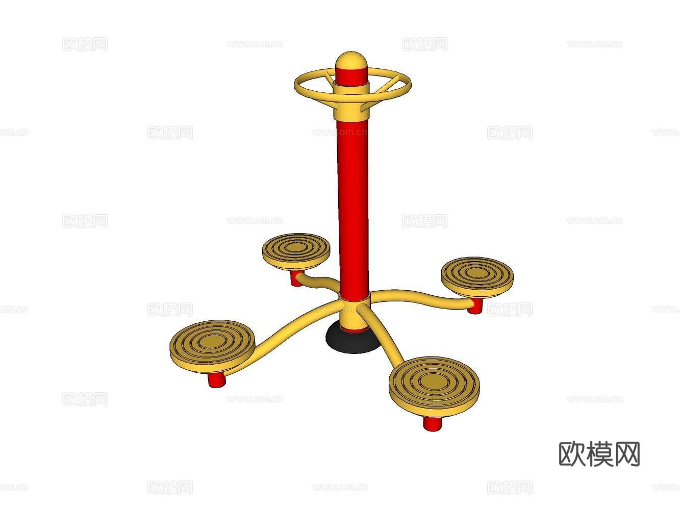 健身器材su模型