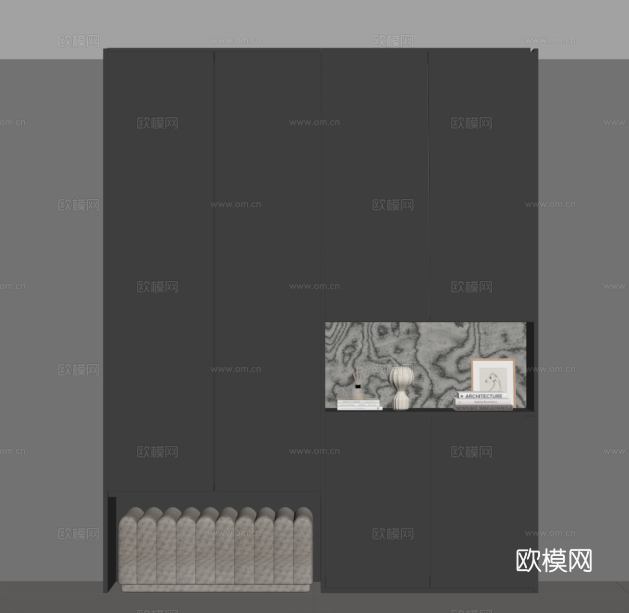 现代意式玄关鞋柜su模型