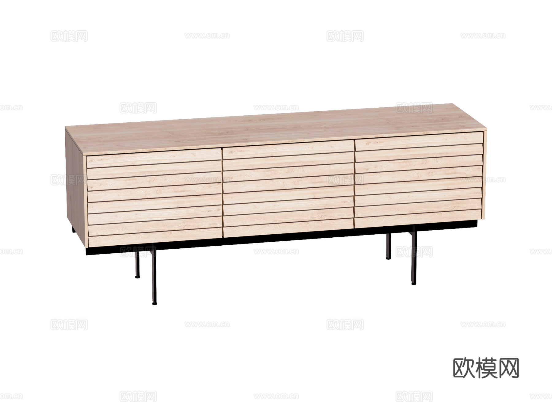 现代电视柜装饰柜su模型