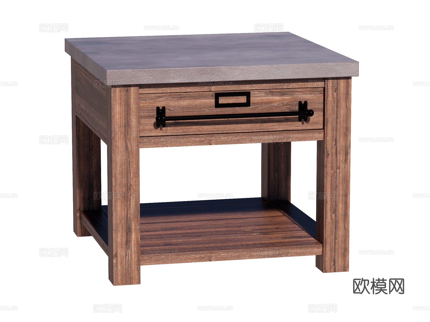 复古床头柜装饰柜角几边几su模型