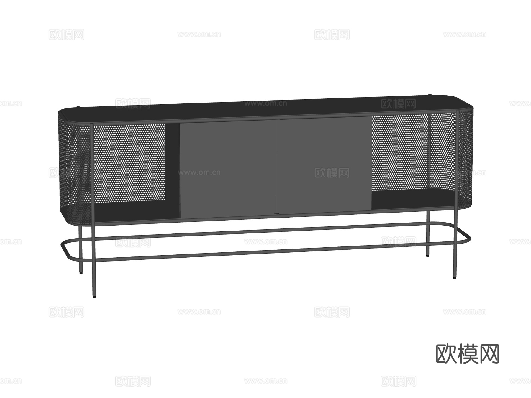 现代电视柜装饰柜su模型