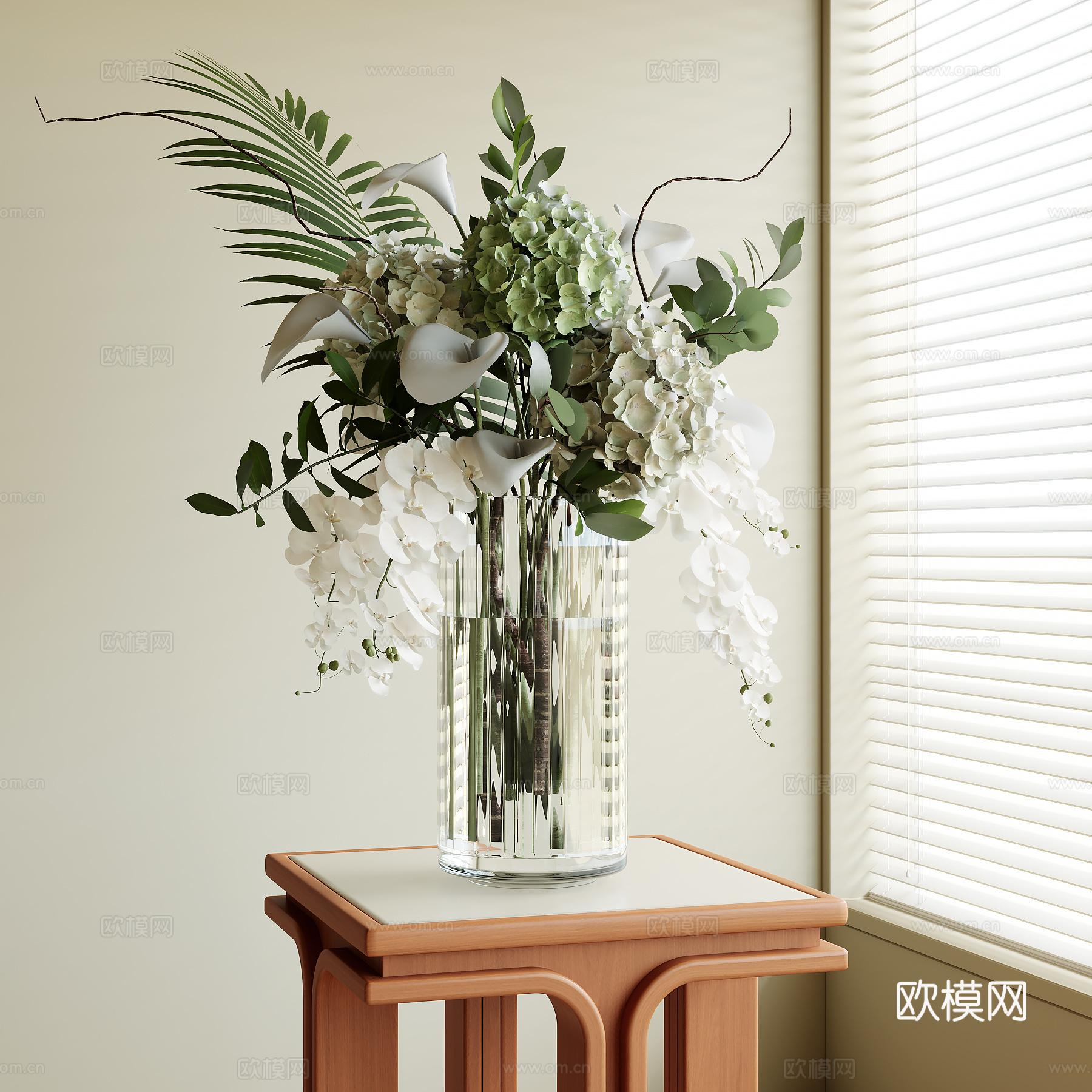 现代花瓶花艺su模型