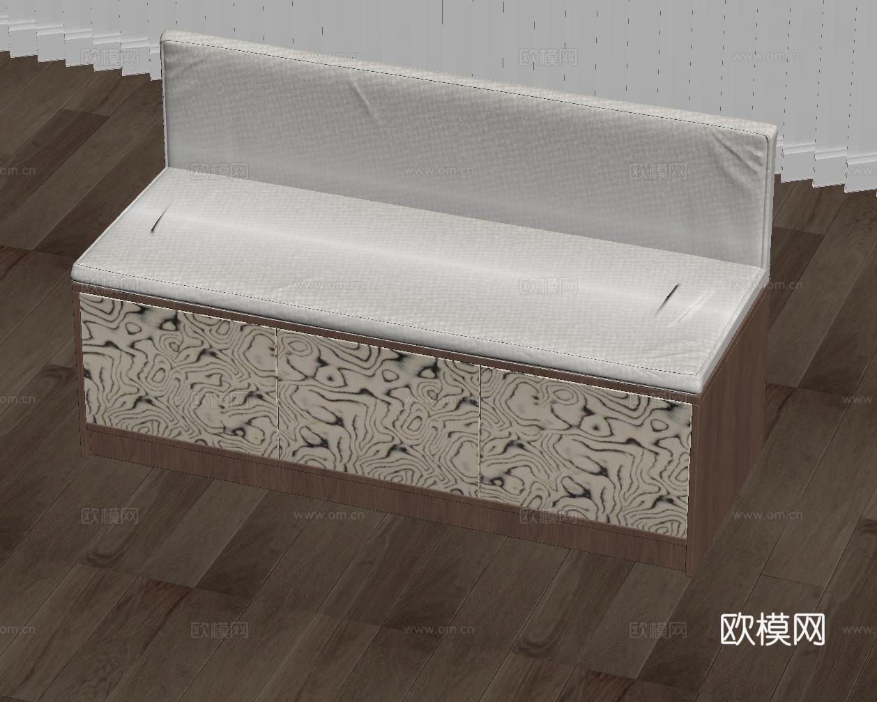 现代中古风多人沙发 休闲沙发su模型