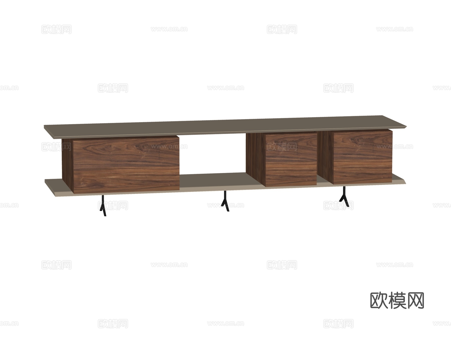 现代电视柜装饰柜su模型