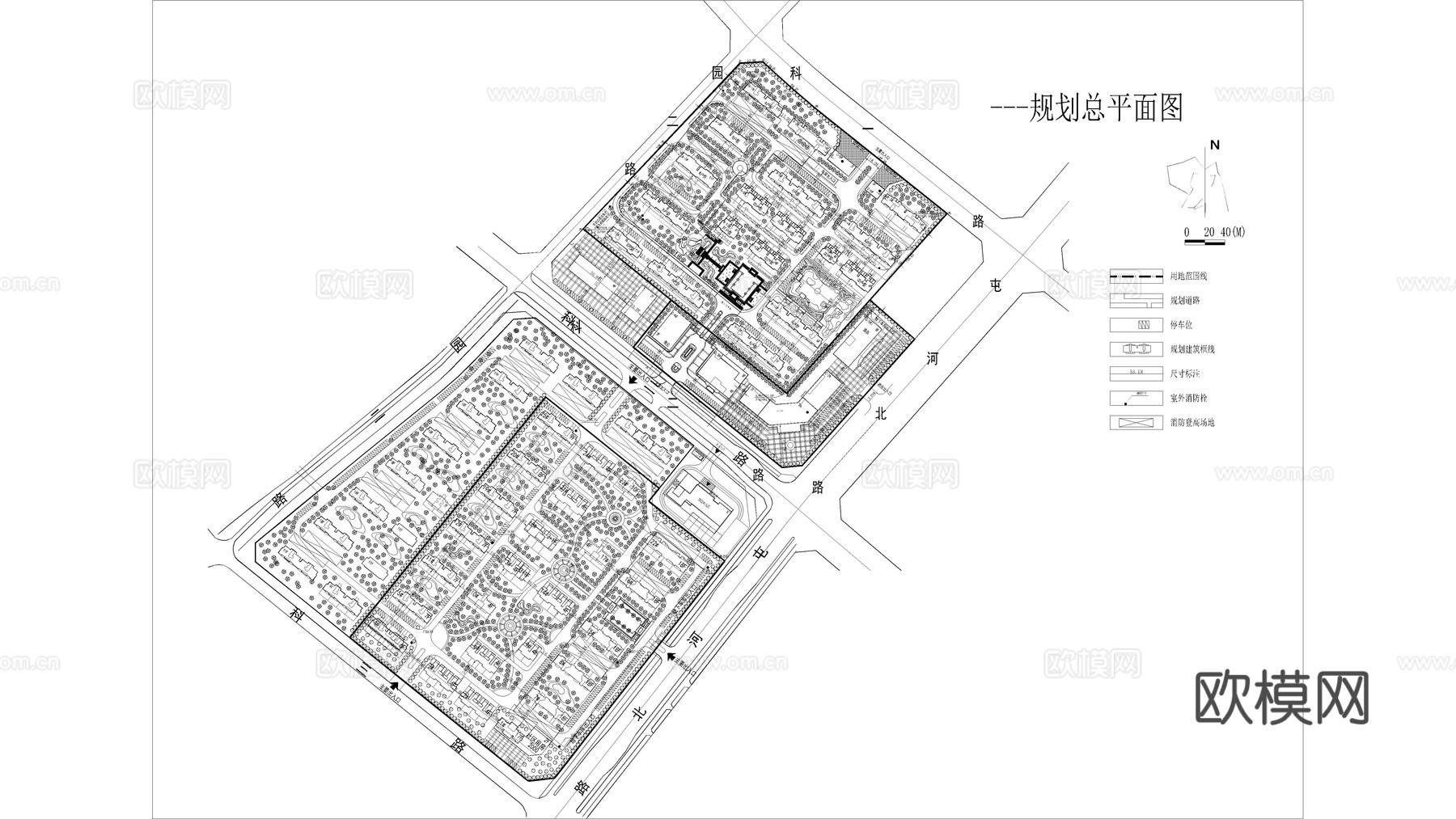 小区平面规划图cad施工图cad施工图