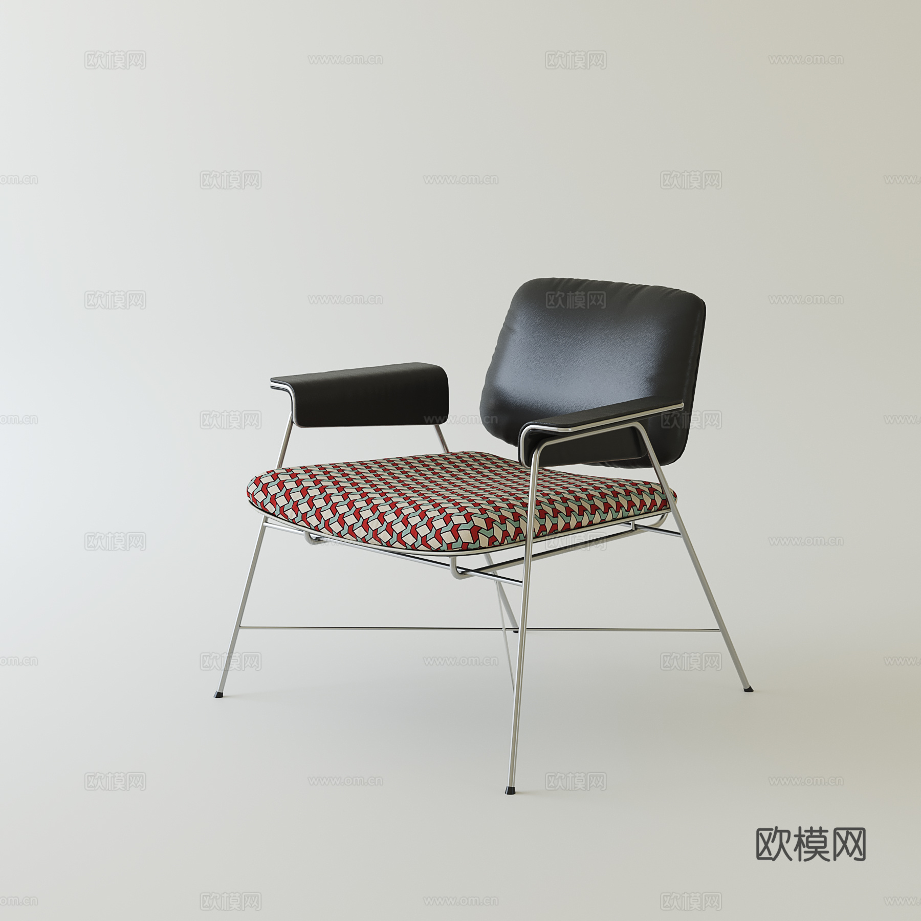 北欧中古单椅su模型