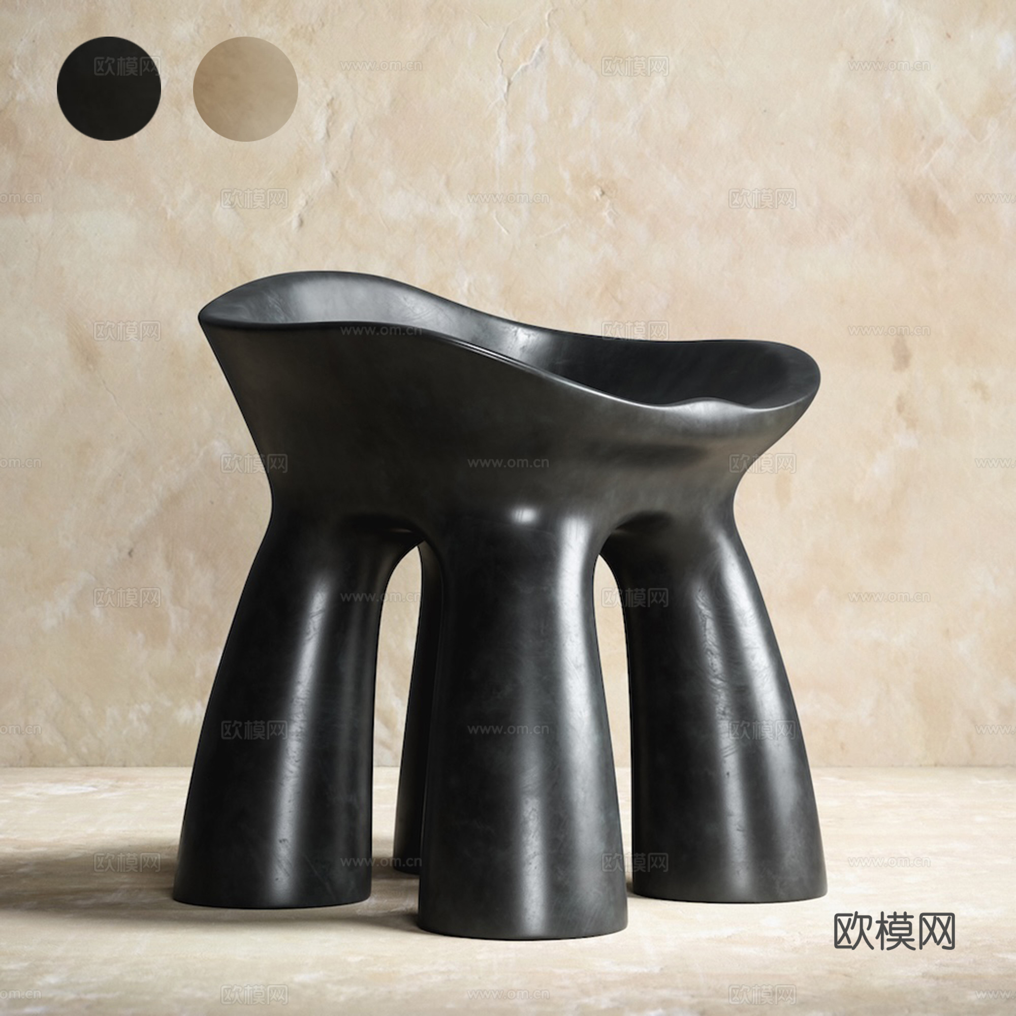 现代异形儿童单椅su模型