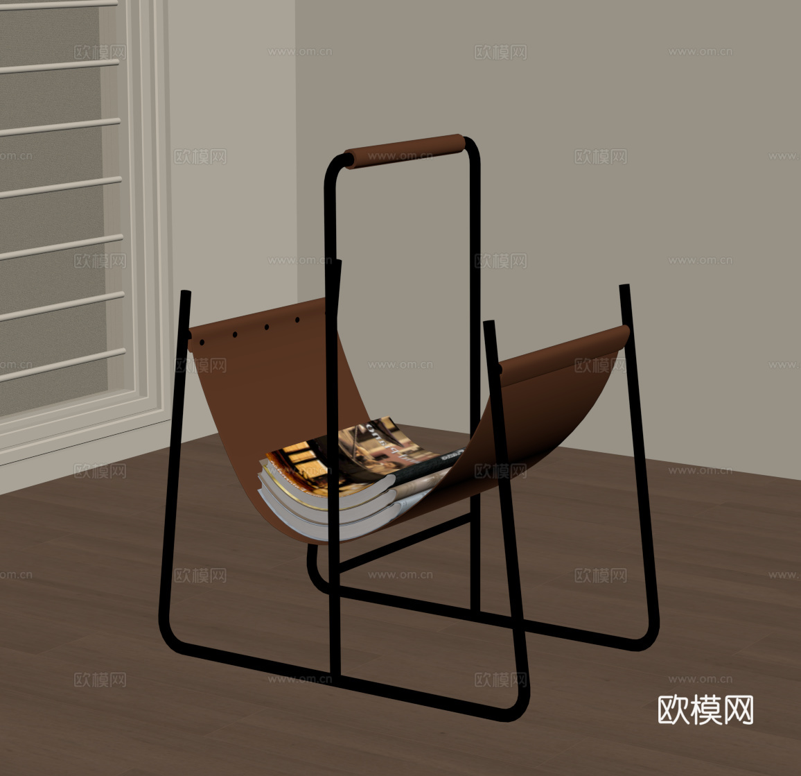 现代置物架 书架su模型