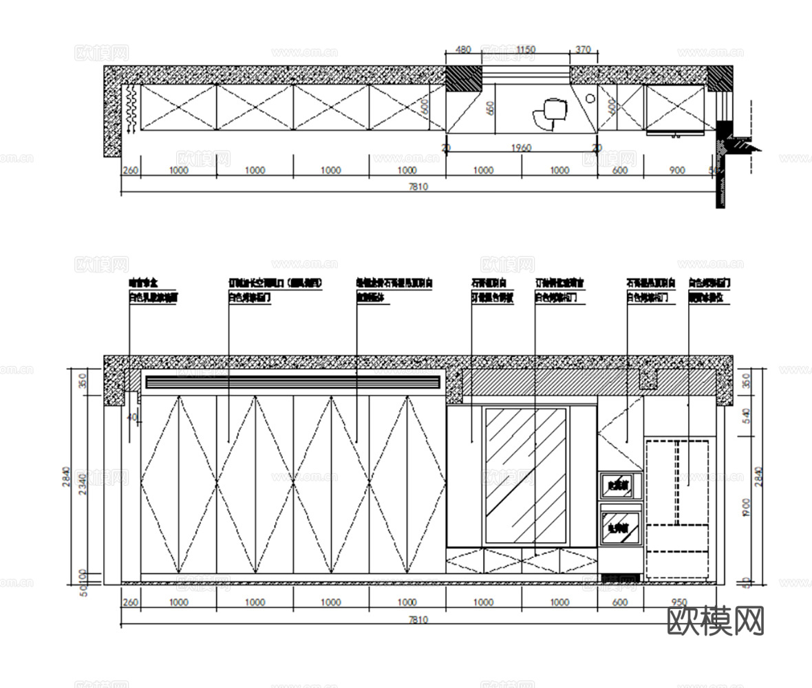 10套现代简约轻奢极简样板间洋房别墅室内装饰装修施工图附效果cad施工图