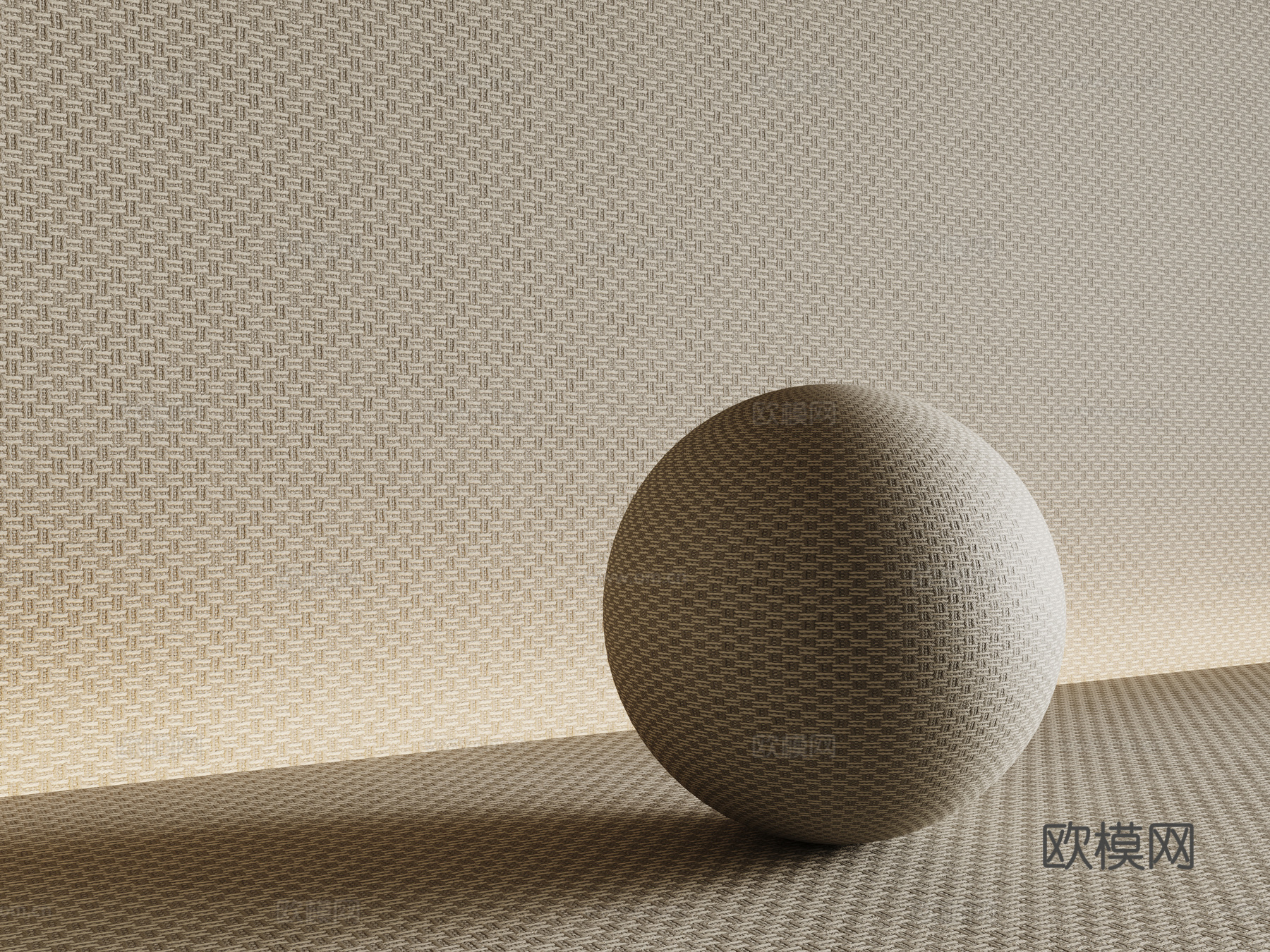 现代布纹布料 墙布 布纹护墙板su模型