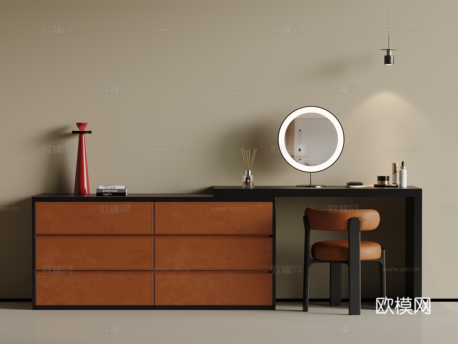 现代梳妆台su模型