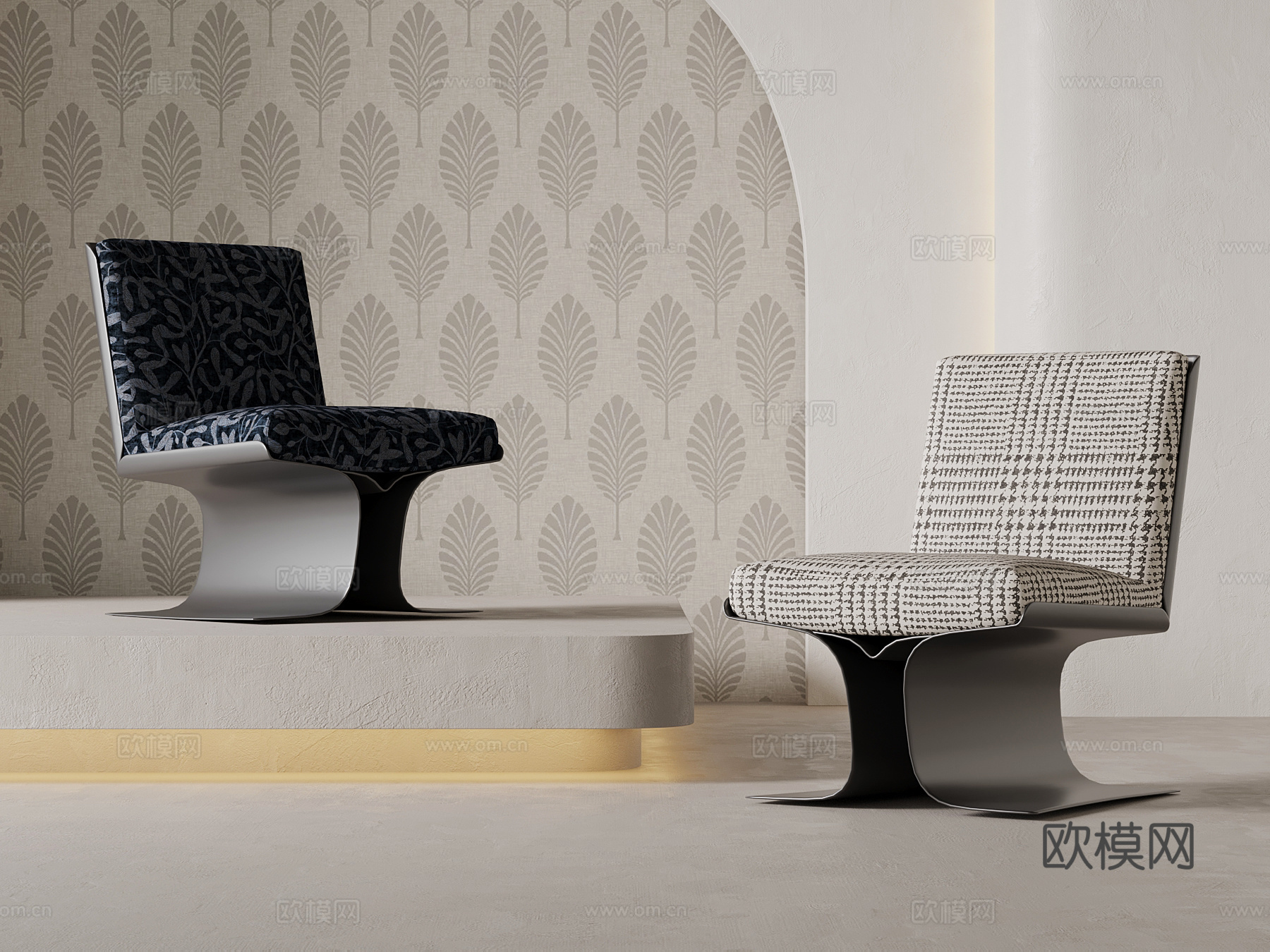 现代休闲椅 沙发椅 餐椅su模型