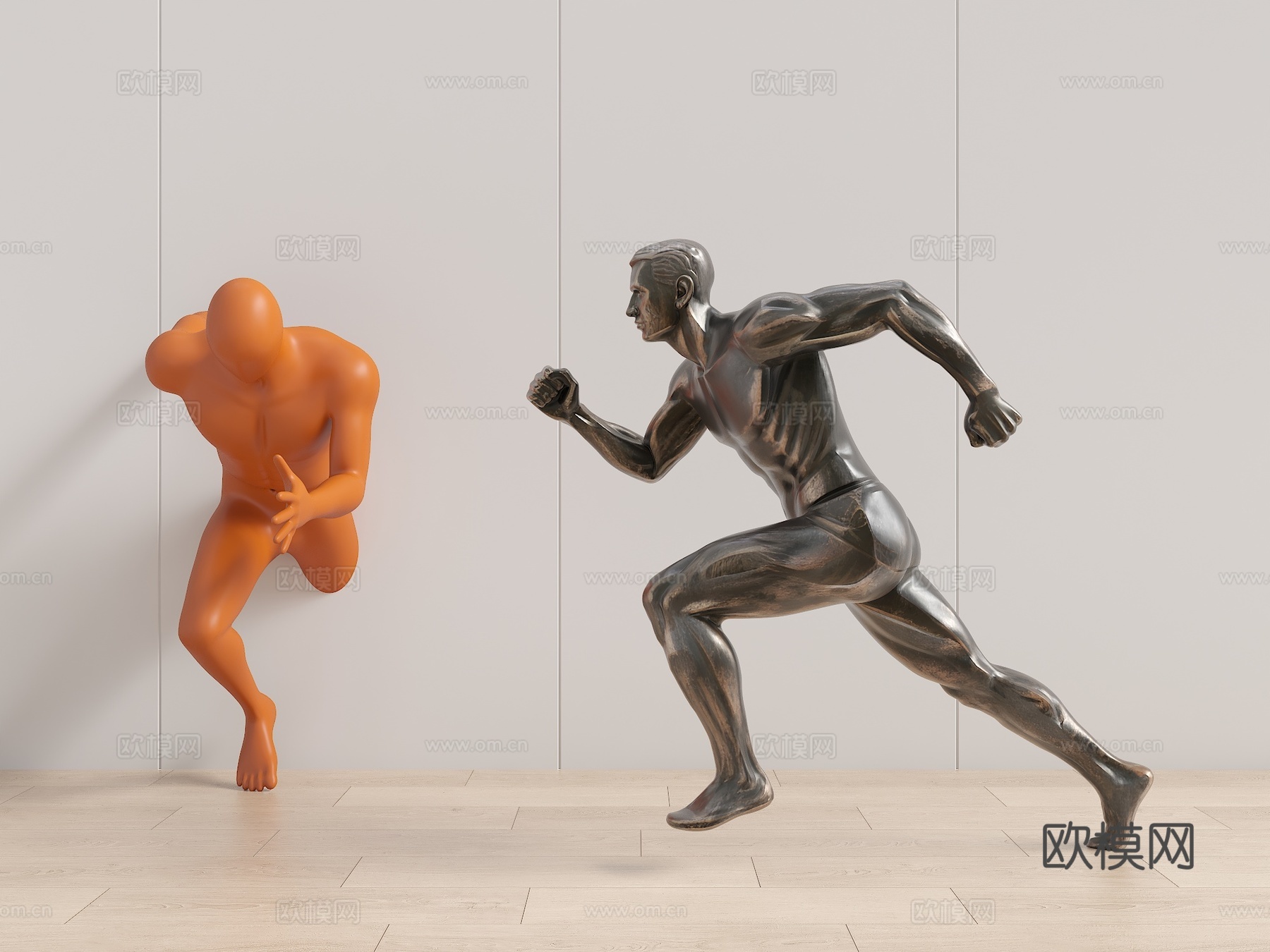 人物雕塑 运动人物雕塑 跑步雕塑 跑步人物雕塑 运动雕塑装置su模型su模型