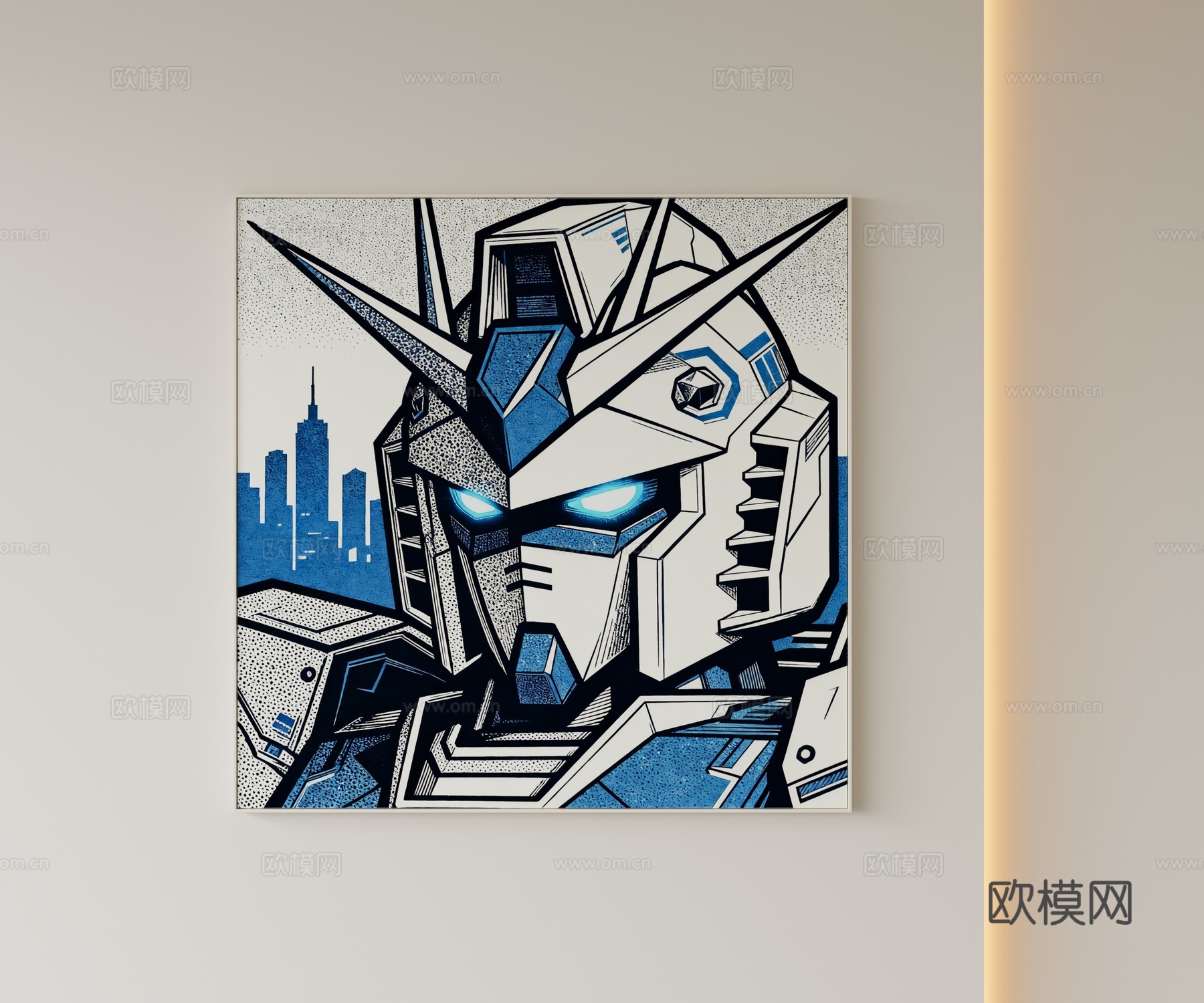 现代卡通挂画su模型