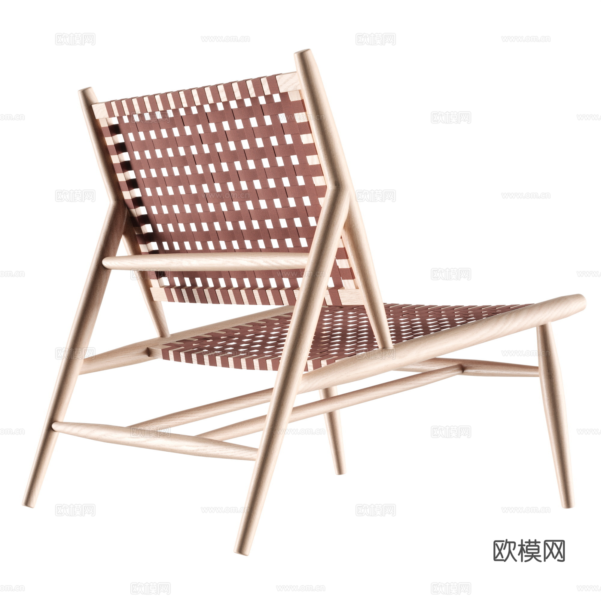 现代藤编椅 户外休闲椅 户外椅 编织休闲椅 躺椅su模型