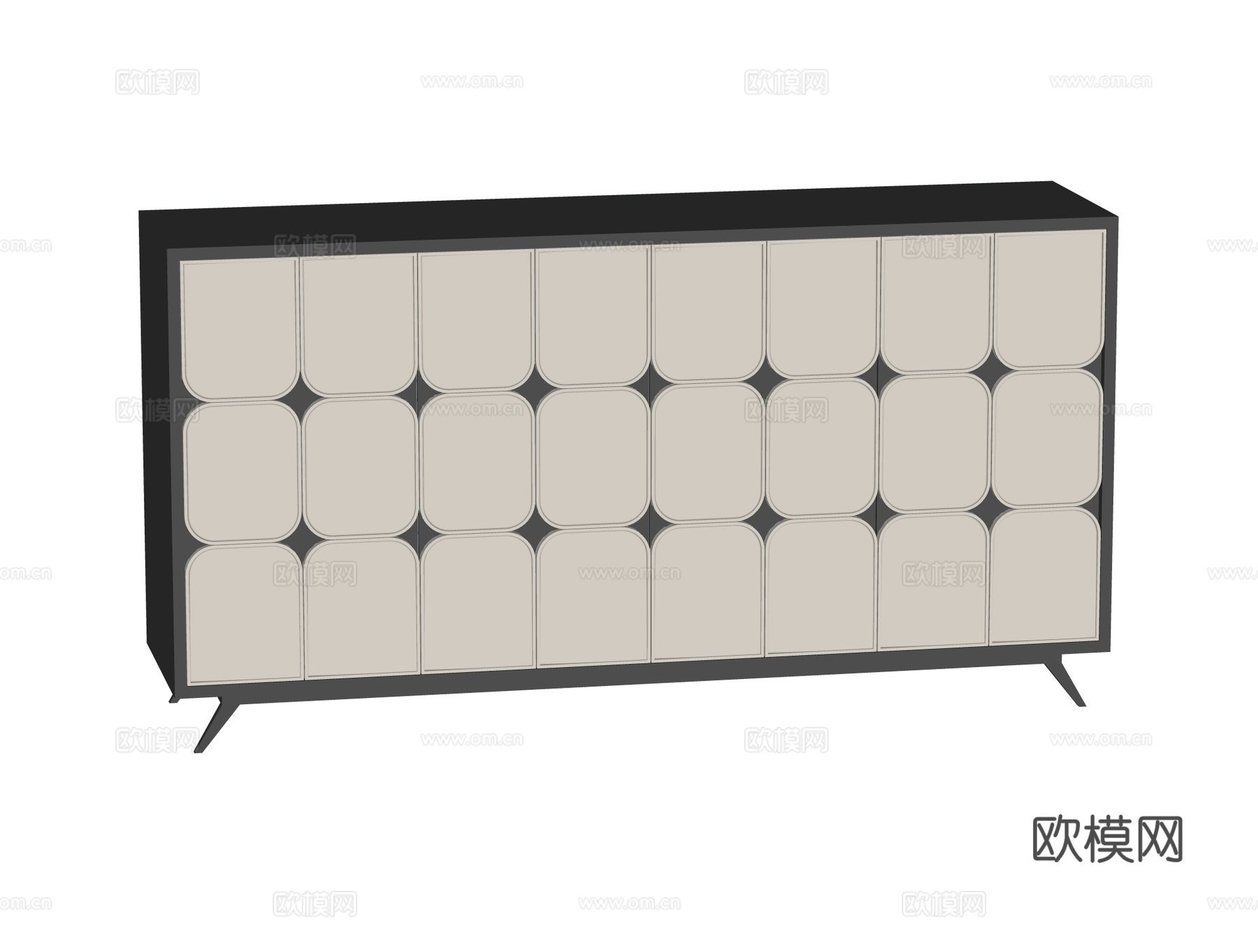 现代电视柜装饰柜su模型